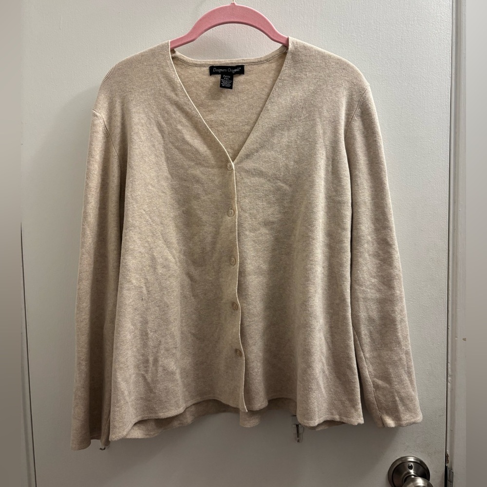 Cream Button-Up Cardigan